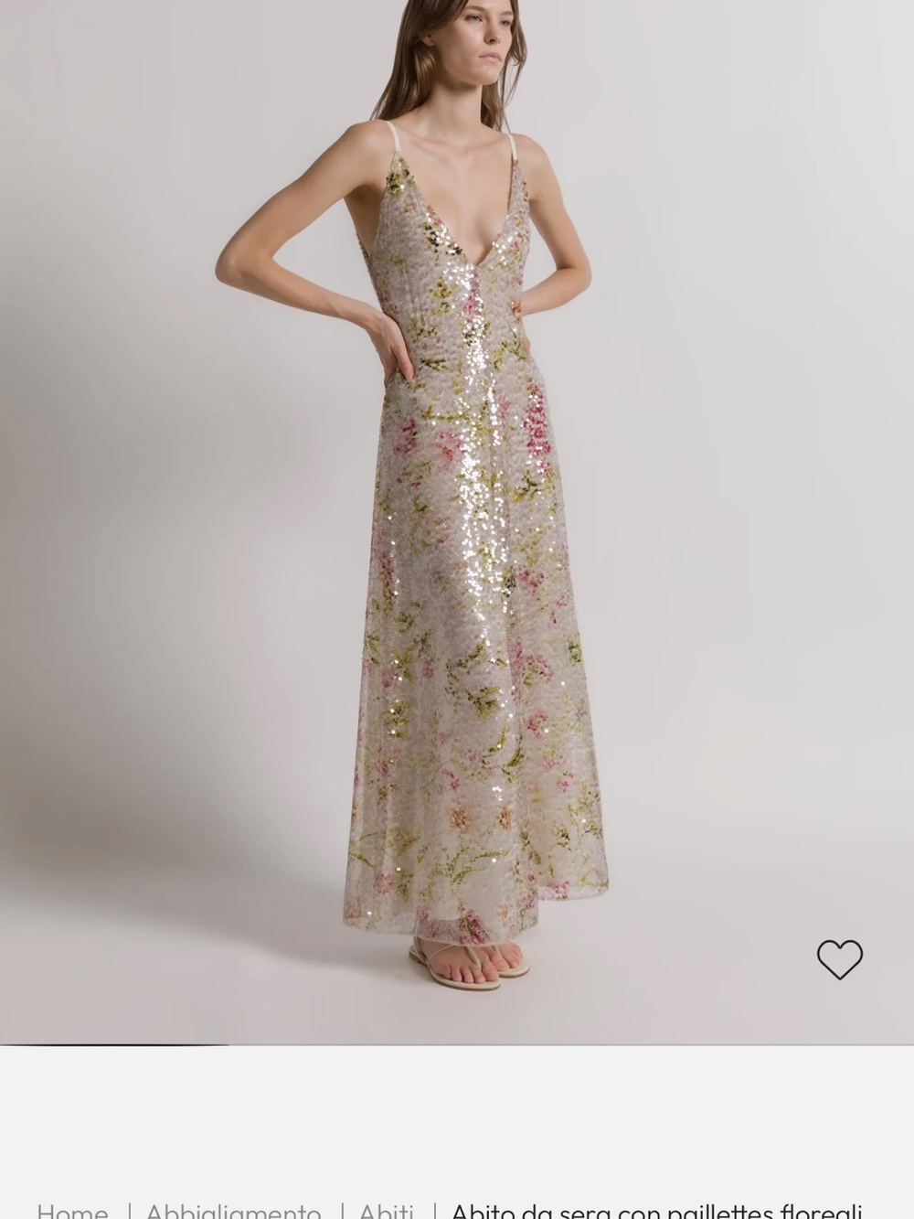 Alberta Ferretti Pink and Gold Sequin Floral Slip Maxi Dress